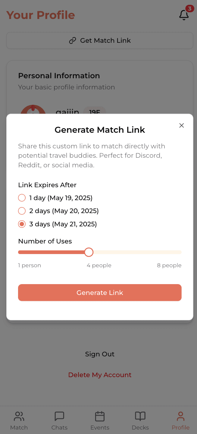 External Match Sharing