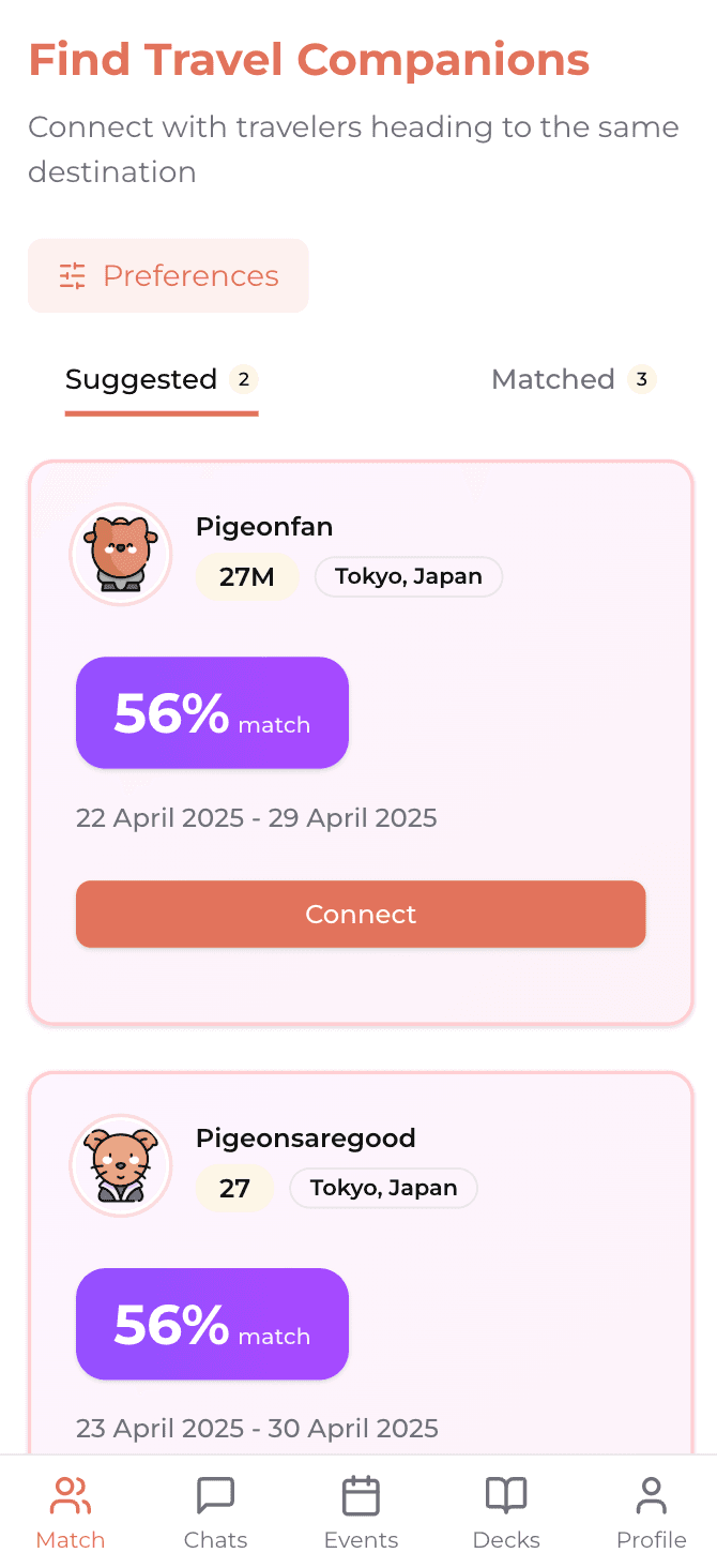 Browse Suggested Matches